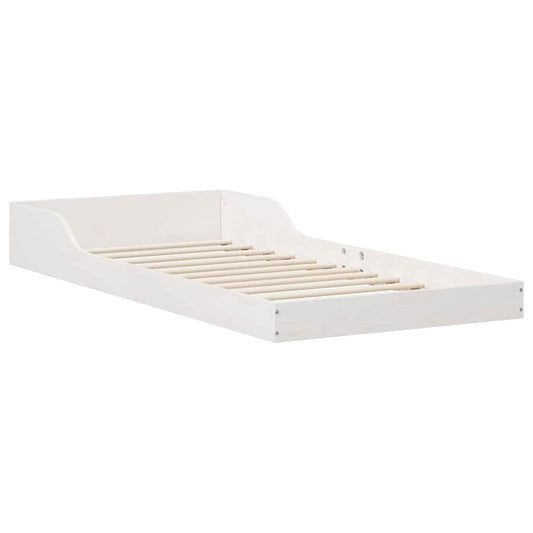Bed Frame White 90 x 210 cm Solid pine wood