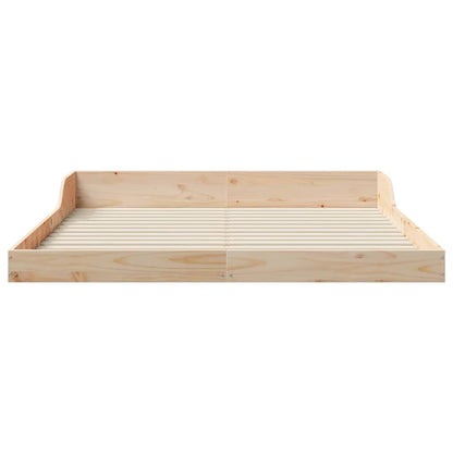 Bed Frame Brown 160 x 210 cm Solid Pine Wood