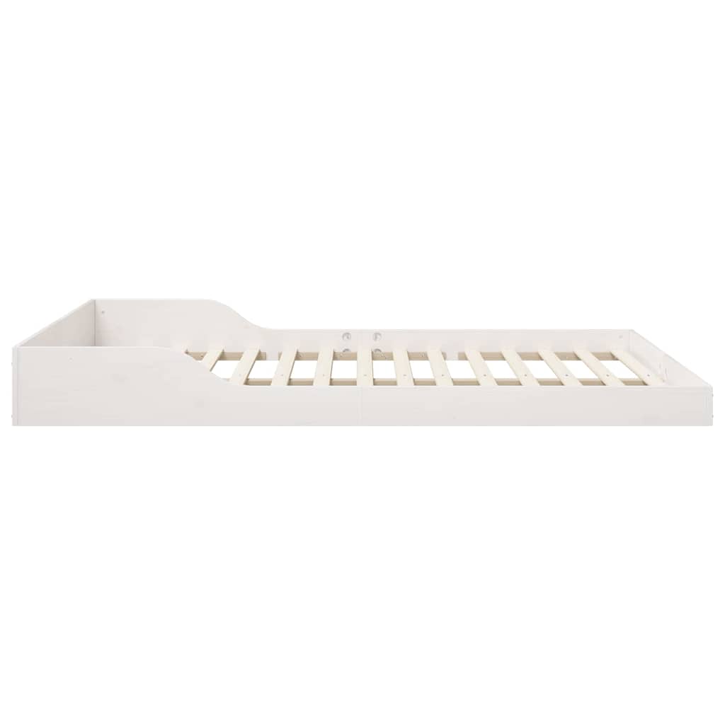 Bed Frame White 160 x 210 cm Solid Pine Wood