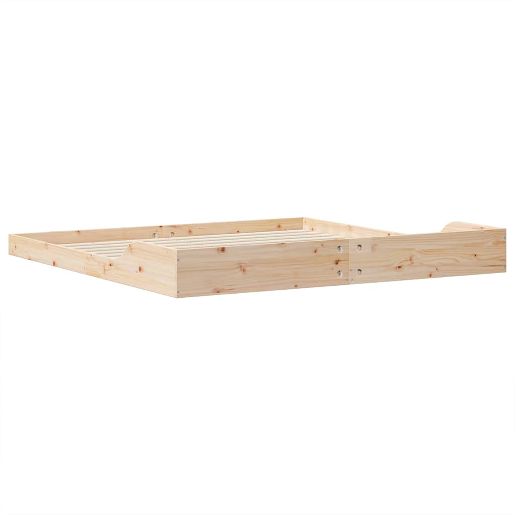 Bed Frame Brown 180 x 210 cm Solid Pine Wood