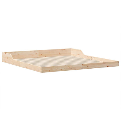 Bed Frame Brown 200 x 210 cm Solid Pine Wood