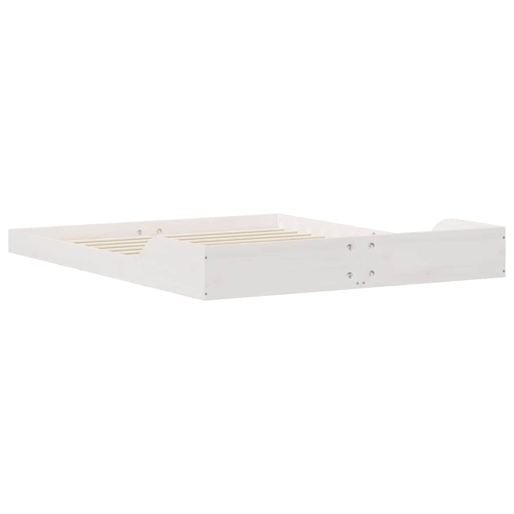 Bed Frame White 160 x 220 cm Solid Pine Wood