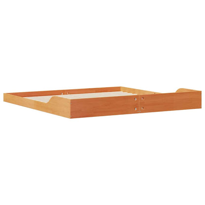 Bed Frame Wax Brown 180 x 220 cm Solid Pine Wood