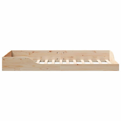 Bed Frame Brown 100 x 200 cm Solid Pine Wood