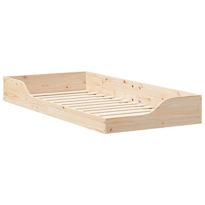 Bed Frame Brown 80 x 200 cm Solid Pine Wood