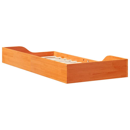Bed Frame Wax Brown 80 x 200 cm Solid Pine Wood