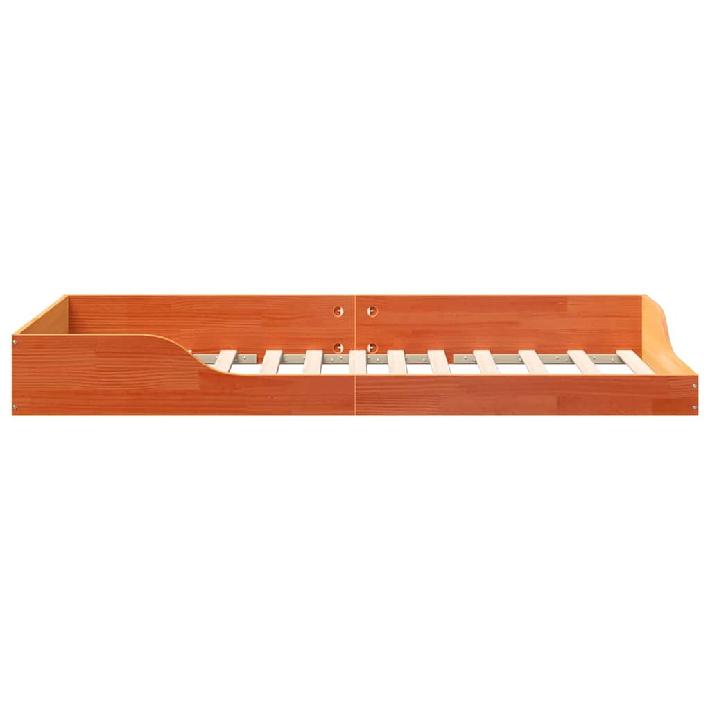 Bed Frame Wax Brown 80 x 200 cm Solid Pine Wood