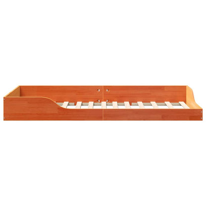Bed Frame Wax Brown 80 x 200 cm Solid Pine Wood