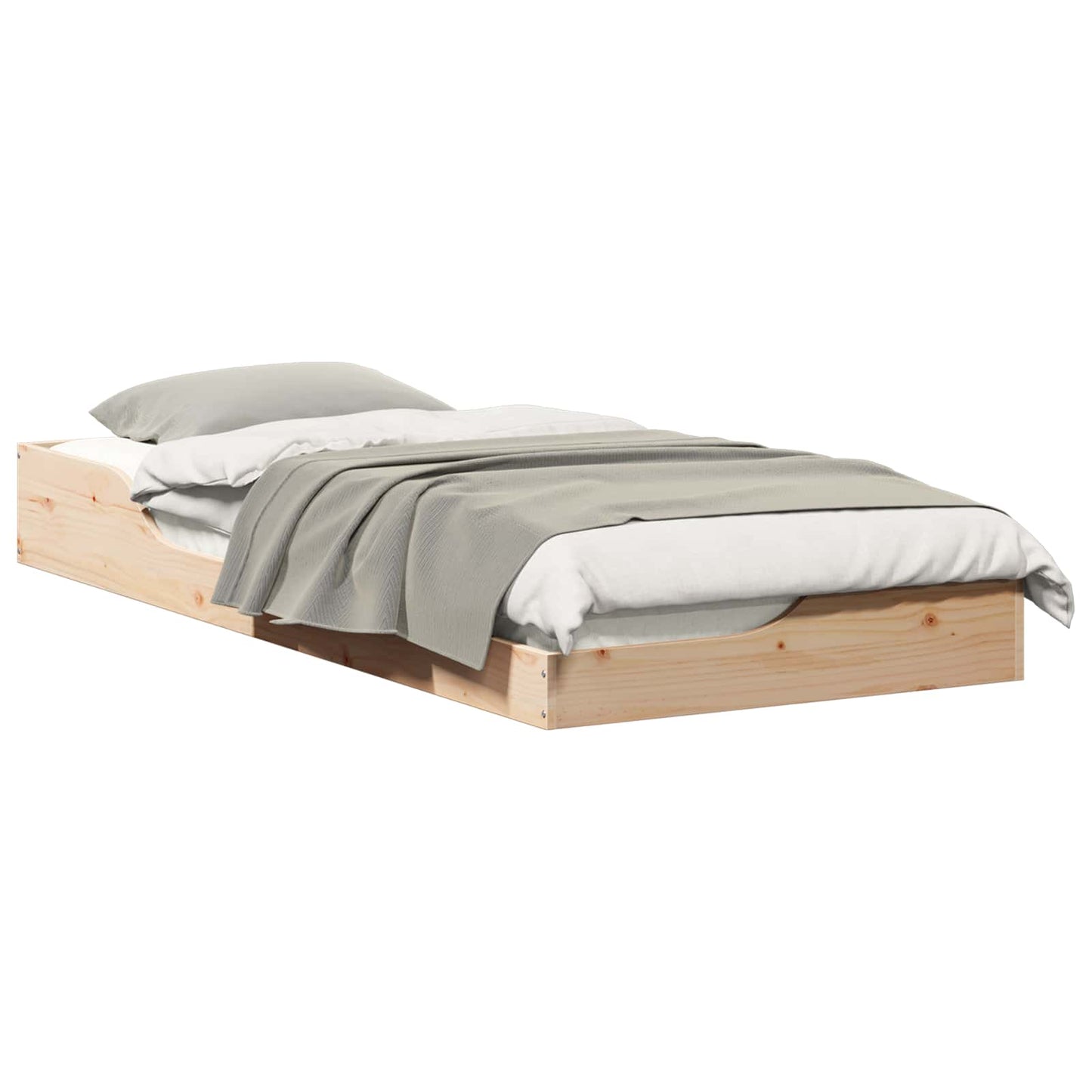 Bed Frame Brown 80 x 210 cm Solid Pine Wood