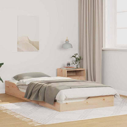Bed Frame Brown 90 x 210 cm Solid Pine Wood