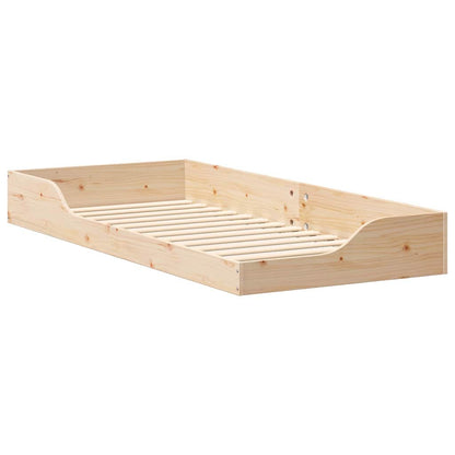 Bed Frame Brown 90 x 210 cm Solid Pine Wood