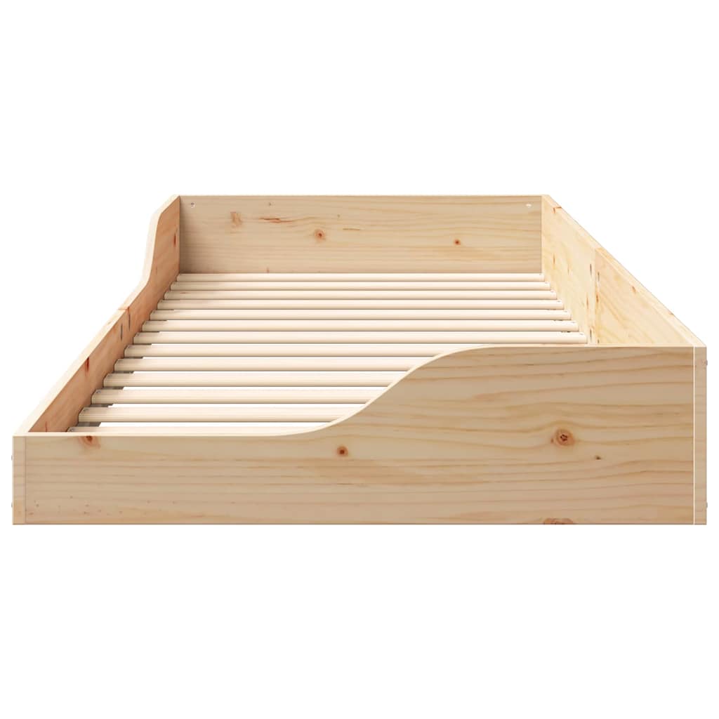 Bed Frame Brown 90 x 210 cm Solid Pine Wood