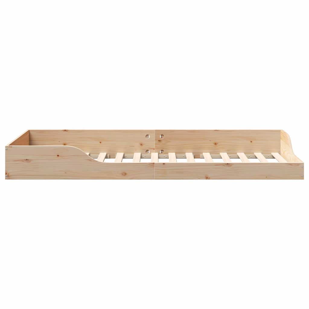 Bed Frame Brown 90 x 210 cm Solid Pine Wood