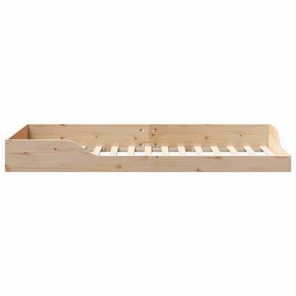 Bed Frame Brown 90 x 210 cm Solid Pine Wood