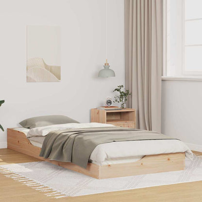 Bed Frame Brown 90 x 220 cm Solid Pine Wood