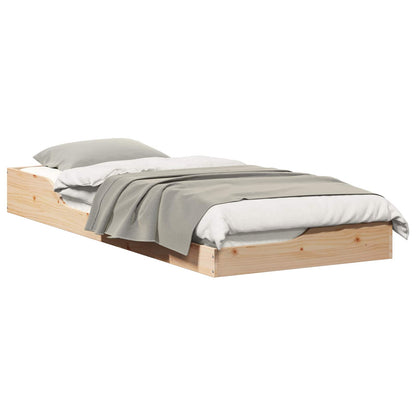 Bed Frame Brown 90 x 220 cm Solid Pine Wood