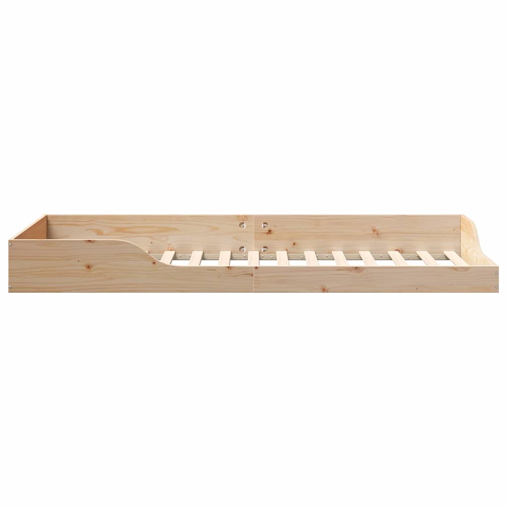 Bed Frame Brown 90 x 220 cm Solid Pine Wood