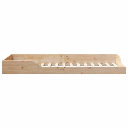 Bed Frame Brown 90 x 220 cm Solid Pine Wood