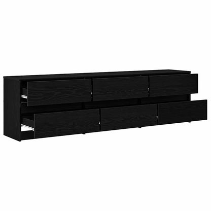 TV Units 180 x 34 x 50 cm Black Oak Engineered Wood