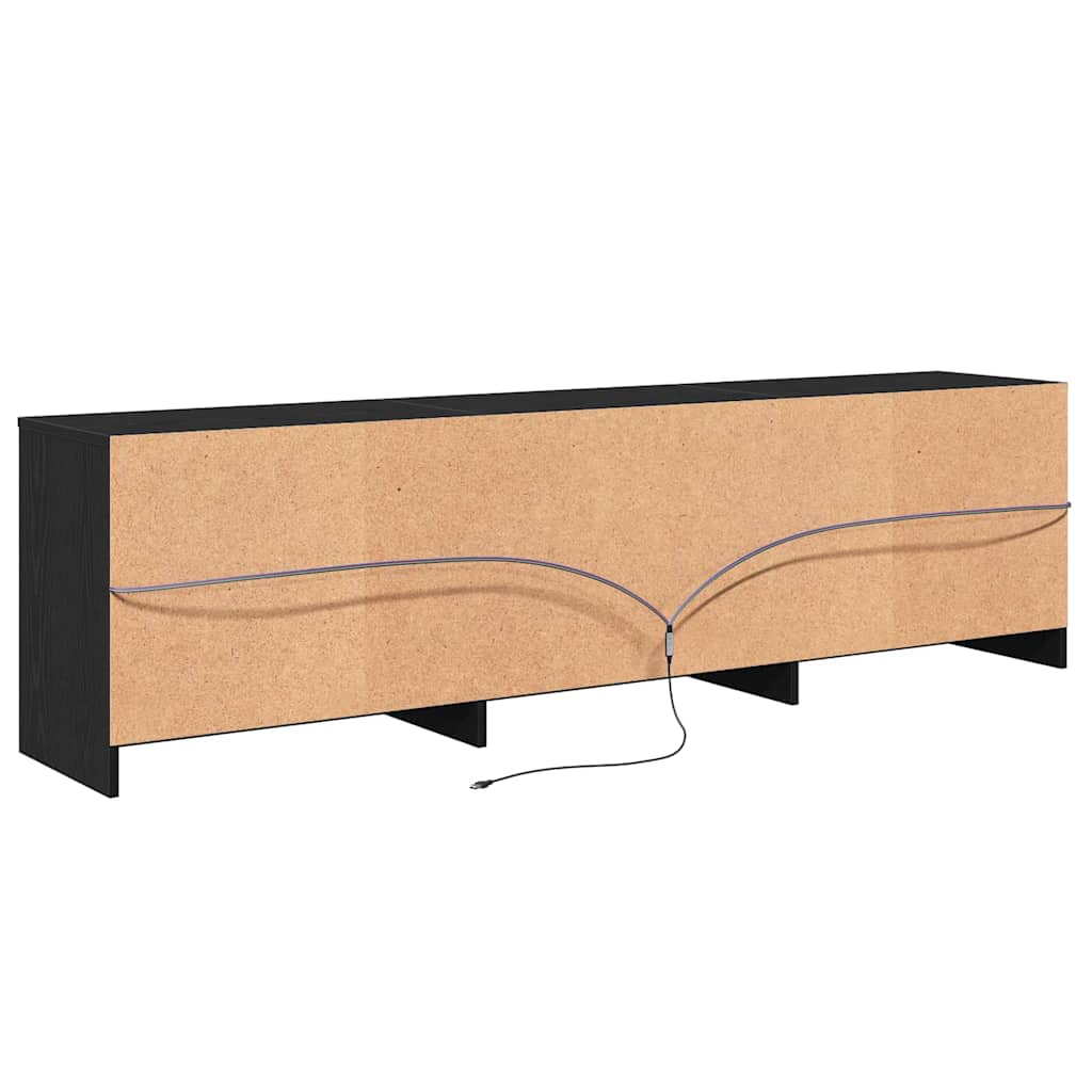 TV Units 180 x 34 x 50 cm Black Oak Engineered Wood