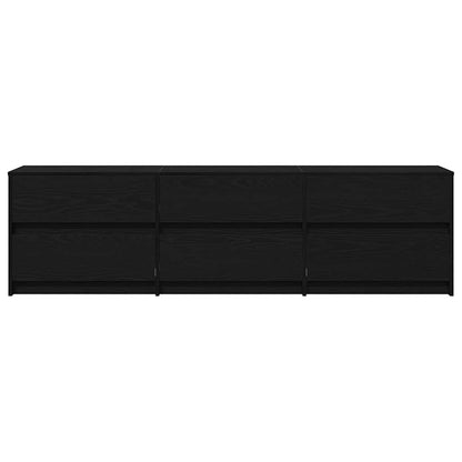 TV Units 180 x 34 x 50 cm Black Oak Engineered Wood