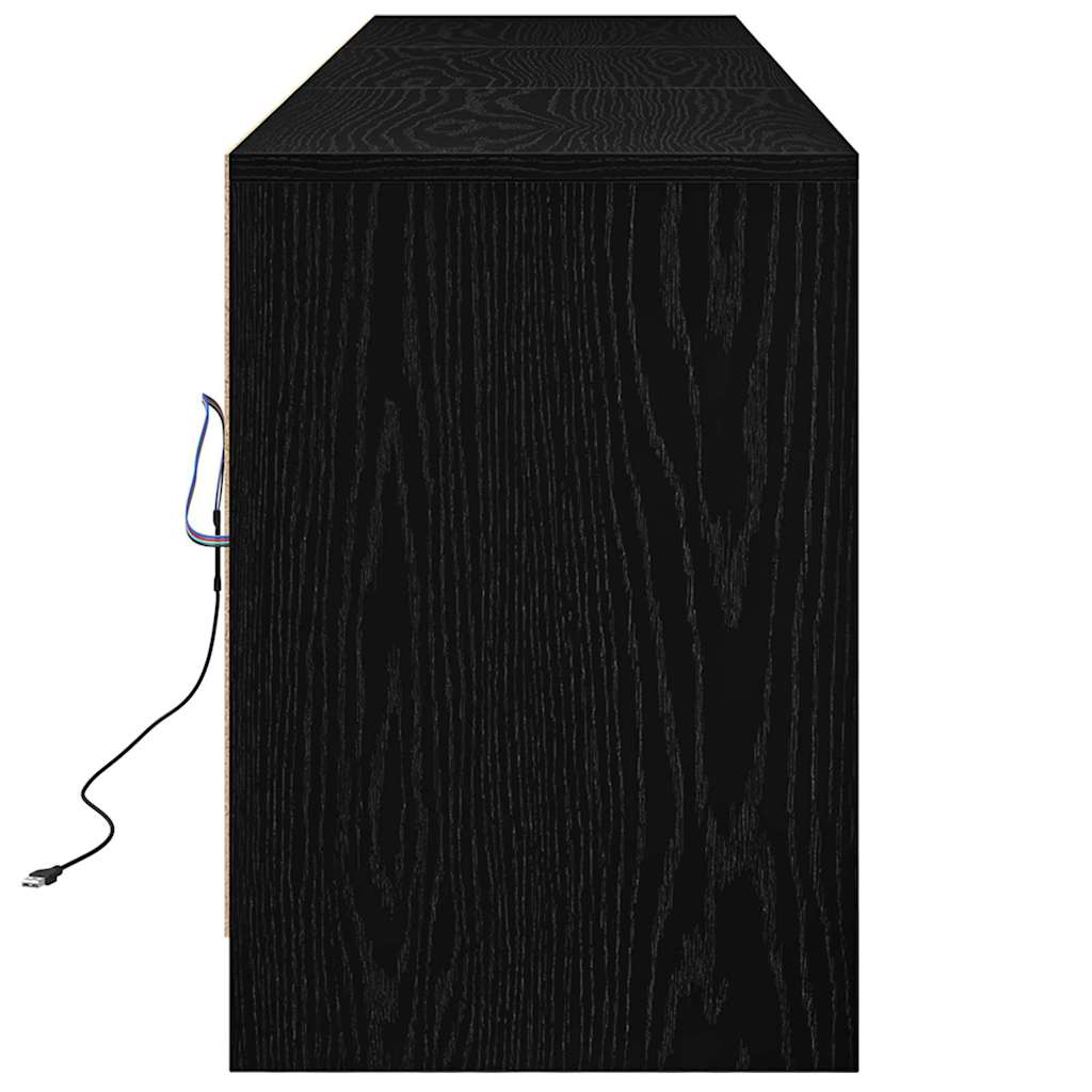 TV Units 180 x 34 x 50 cm Black Oak Engineered Wood