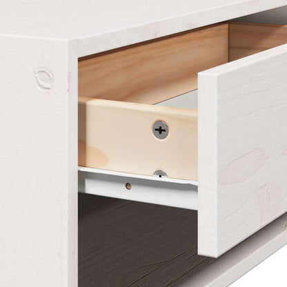 Bedside Table 2 pcs White 50 x 32.5 x 24 cm Solid pine wood