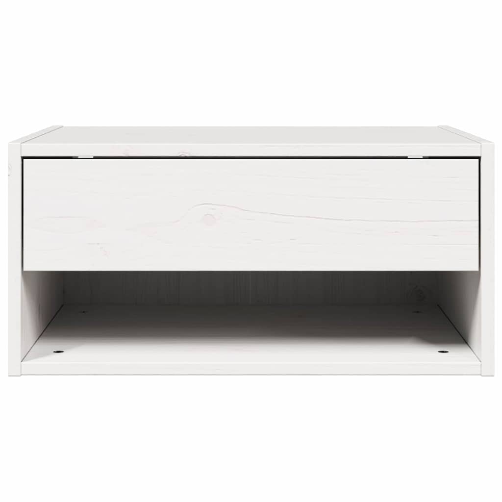 Bedside Table 2 pcs White 50 x 32.5 x 24 cm Solid pine wood