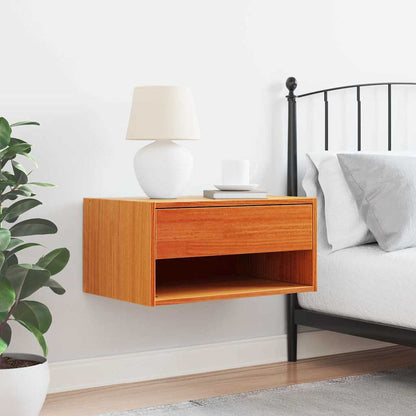 Bedside Table Wax Brown 50 x 32.5 x 24 cm Solid pine wood