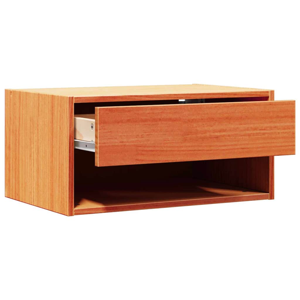 Bedside Table Wax Brown 50 x 32.5 x 24 cm Solid pine wood