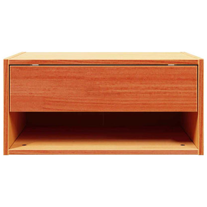 Bedside Table Wax Brown 50 x 32.5 x 24 cm Solid pine wood