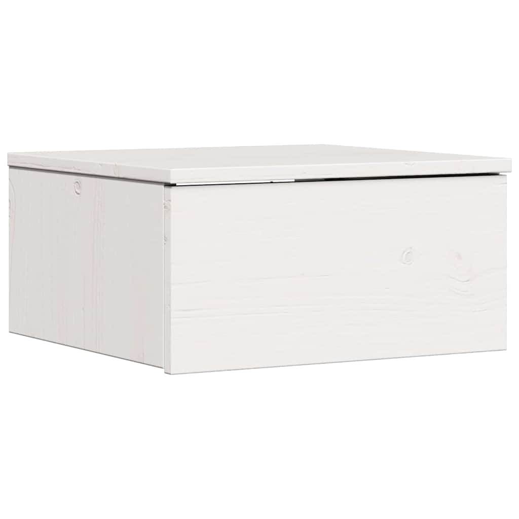 Bedside Table 2 pcs White 37 x 35 x 18.5 cm Solid pine wood