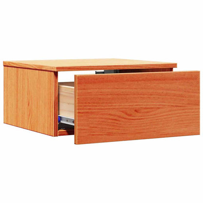 Bedside Table Wax Brown 37 x 35 x 18.5 cm Solid pine wood