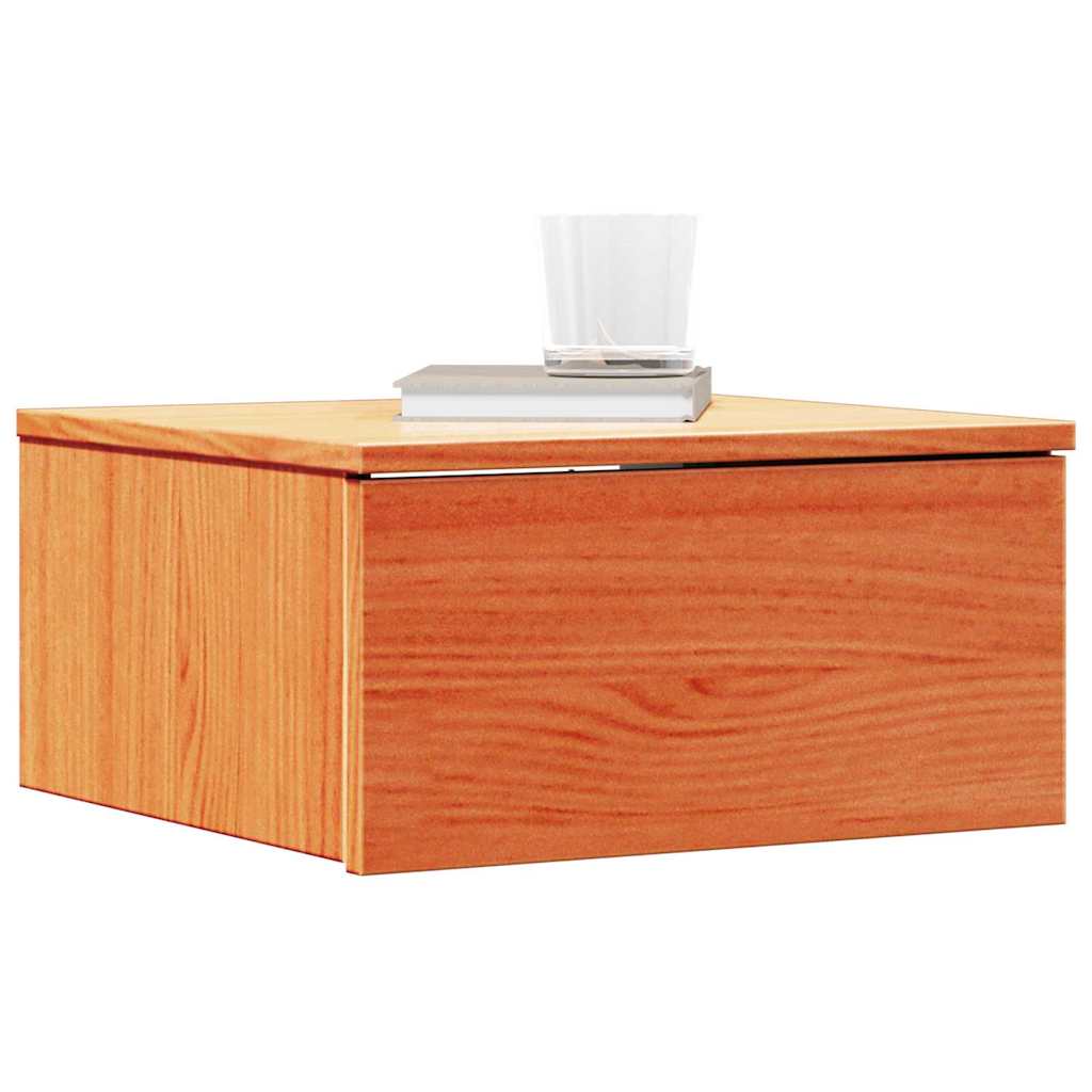 Bedside Table Wax Brown 37 x 35 x 18.5 cm Solid pine wood