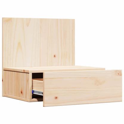 Bedside Table Brown 42 x 32.5 x 40 cm Solid pine wood