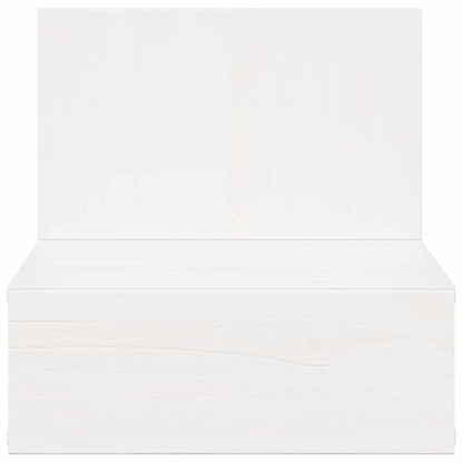 Bedside Table White 42 x 32.5 x 40 cm Solid pine wood
