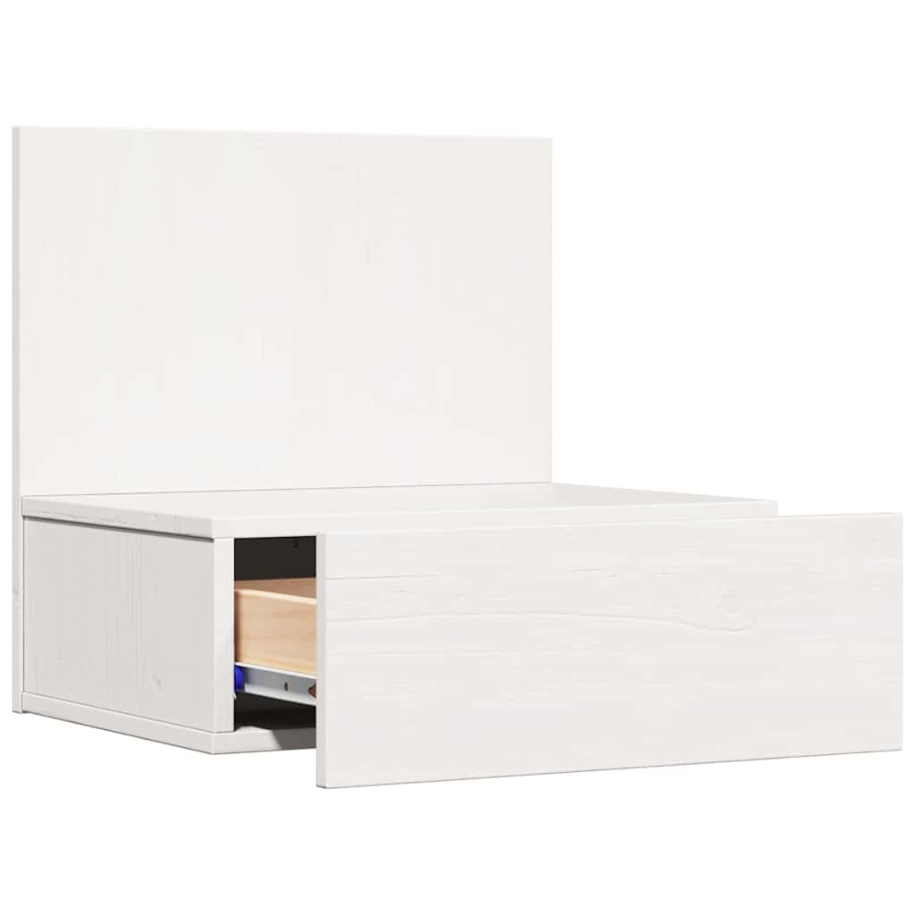 Bedside Table 2 pcs White 42 x 32.5 x 40 cm Solid pine wood