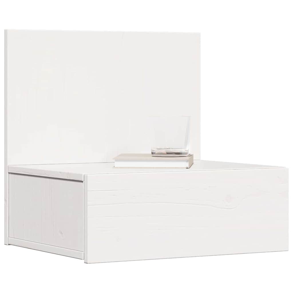 Bedside Table 2 pcs White 42 x 32.5 x 40 cm Solid pine wood