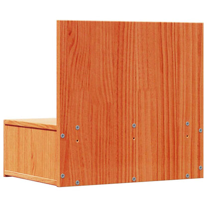 Bedside Table 2 pcs Wax Brown 42 x 32.5 x 40 cm Solid pine wood
