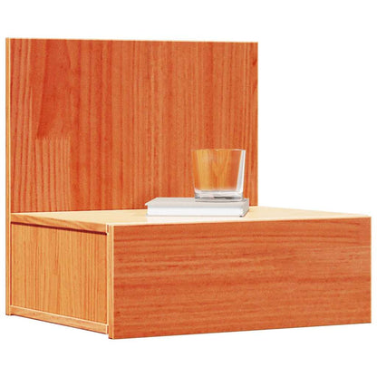 Bedside Table 2 pcs Wax Brown 42 x 32.5 x 40 cm Solid pine wood