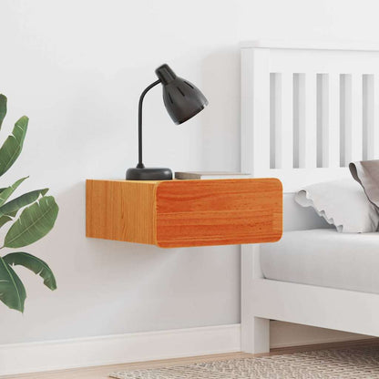 Bedside Table Wax Brown 39 x 34 x 16.5 cm Solid pine wood