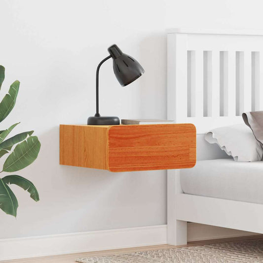 Bedside Table Wax Brown 39 x 34 x 16.5 cm Solid pine wood