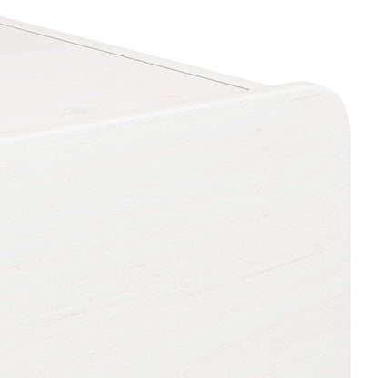 Bedside Table with Drawer White 39 x 34 x 33 cm Solid pinewood