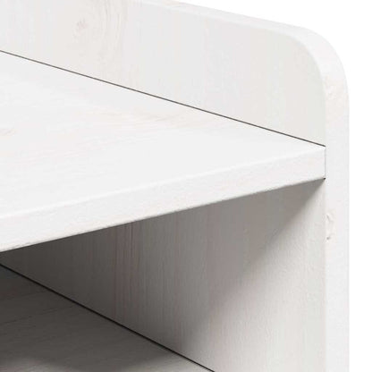 Bedside Table 2 pcs White 38 x 36 x 29.5 cm Solid pine wood