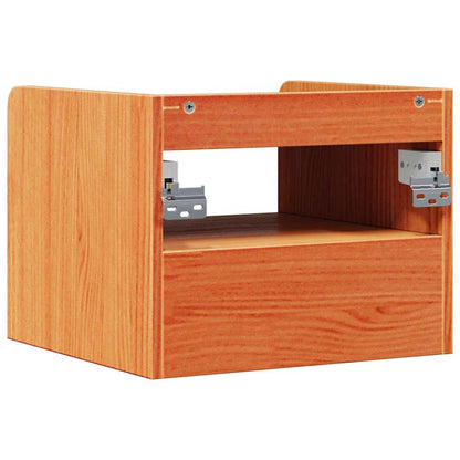 Bedside Table 2 pcs Wax Brown 38 x 36 x 29.5 cm Solid pine wood