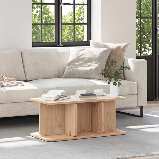 Coffee Table Natural 80 x 39.5 x 33.5 cm Solid pine wood