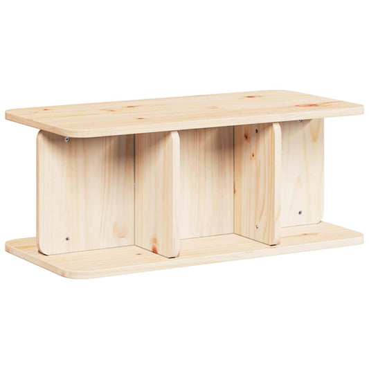 Coffee Table Natural 80 x 39.5 x 33.5 cm Solid pine wood