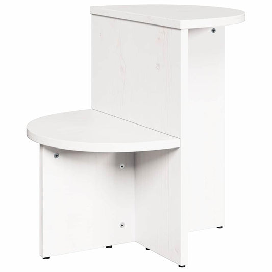 Coffee Table White 50 x 40 x 50 cm Solid pine wood