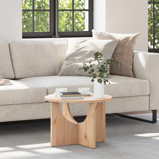 Coffee Table Natural 50 x 50 x 35 cm Solid pine wood
