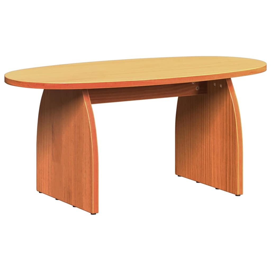 Coffee Table Wax Brown 80 x 40 x 35 cm Solid Pine Wood